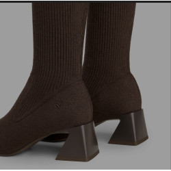 Square-Toe Water-Repellent Wool Knee High Boots Vivaia