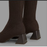 Square-Toe Water-Repellent Wool Knee High Boots Vivaia