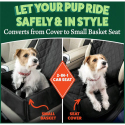 Dog Car Seat - Waterproof with Seat Belt, 2 in 1