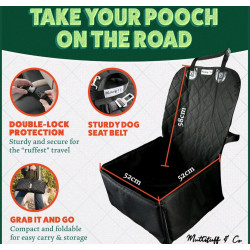 Dog Car Seat - Waterproof with Seat Belt, 2 in 1