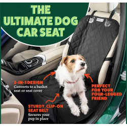 Dog Car Seat - Waterproof with Seat Belt, 2 in 1