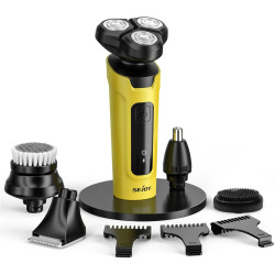 Sejoy Shavers for Men Rechargeable, Electric Razors Cordless 5 in 1 Men, Mens Shaving-IPX7 Waterproof
