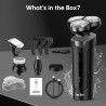 Sejoy Electric Rotary Shaver - 5 in 1 Waterproof Wet & Dry, Rechargeable Cordless, Black