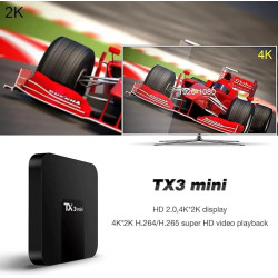 TX3 Mini Android 11.0 TV Box, 2GB RAM 16GB Storage, Quad Core, Dual WiFi 2.4G/5G, 4K HD