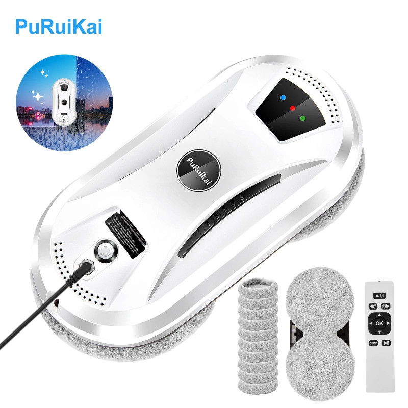 Smart Window Cleaning Robot, Remote Control Glass Cleaner, One-Button Operation