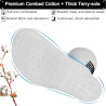 Anti-Slip Grip Sport Socks Men Women, Cotton Cushioned Sports Socks for Training & Match