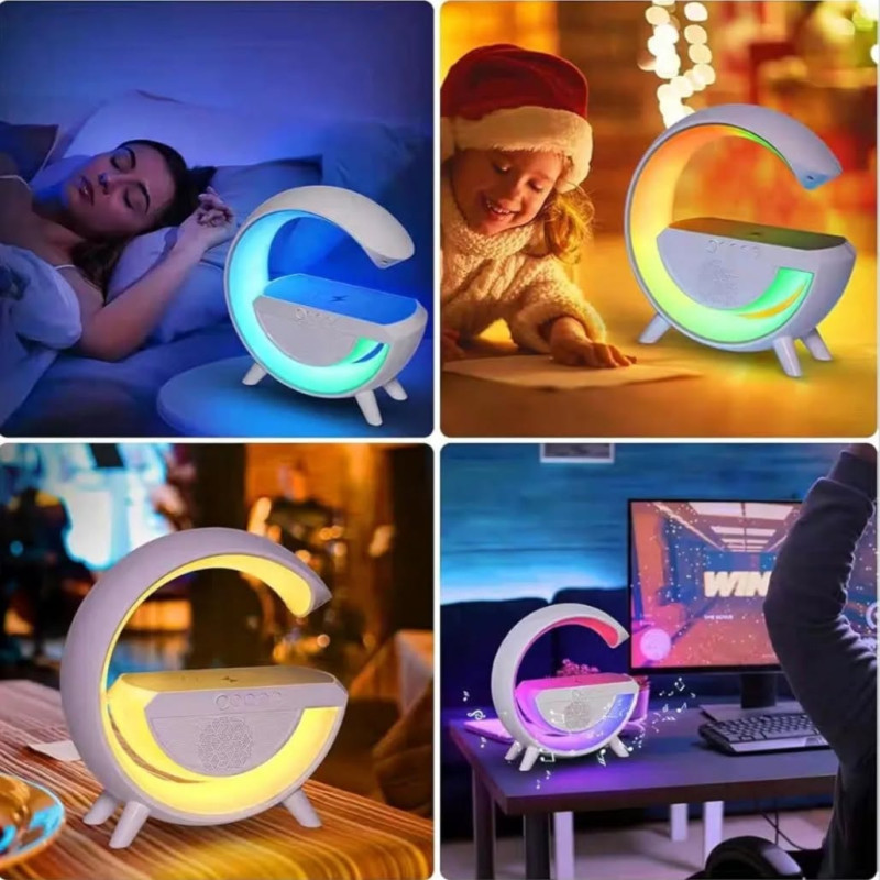 Wireless Charger Lamp, G-Shaped Bluetooth Wireless Speaker