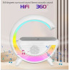 Wireless Charger Lamp, G-Shaped Bluetooth Wireless Speaker
